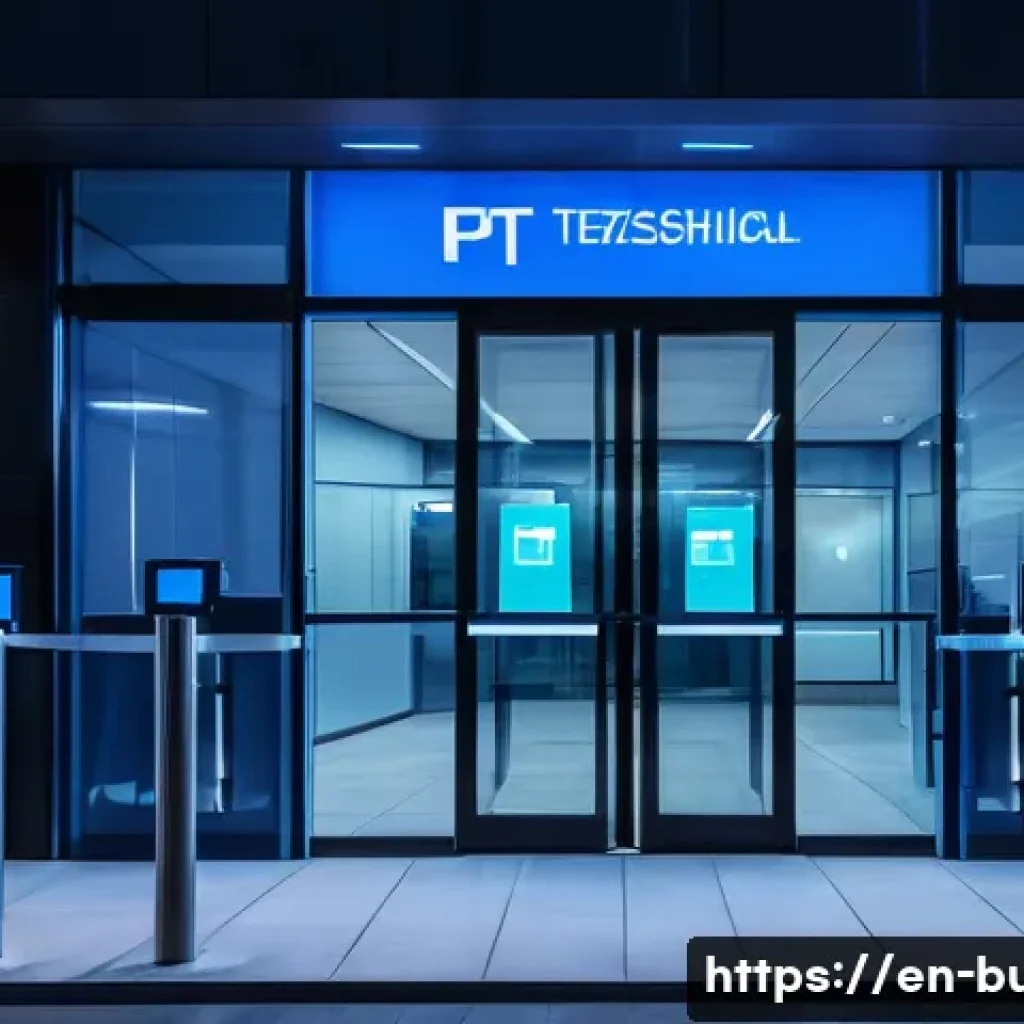 건물 방범 시스템 비용 - A modern commercial building entrance equipped with a mix of fixed and PTZ high-resolution surveilla...