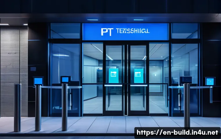 건물 방범 시스템 비용 - A modern commercial building entrance equipped with a mix of fixed and PTZ high-resolution surveilla...